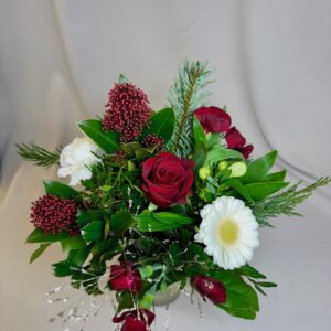 Julbukett röd och vit
